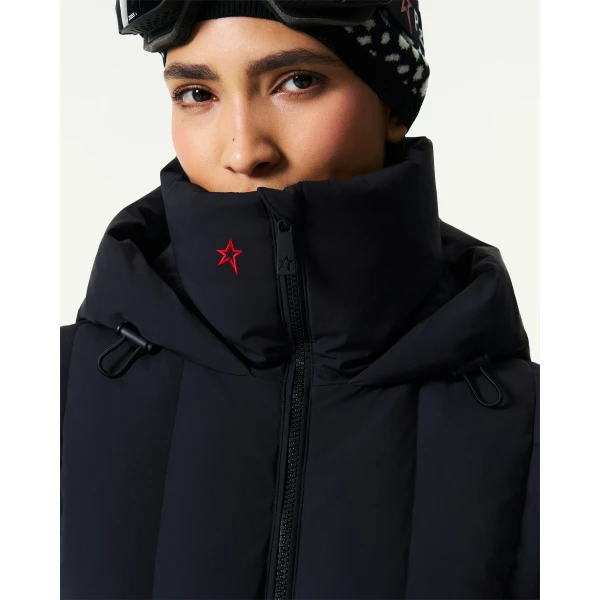Perfect Moment Classic Waisted Down Ski Jacket in Black, view 5 | Jackets | Coveti