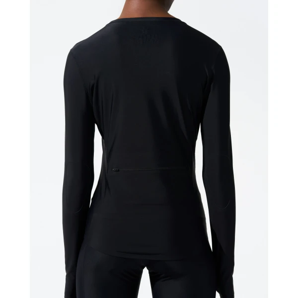 Perfect Moment Compression Base Layer Top in Black, view 3 | Long Sleeve | Coveti