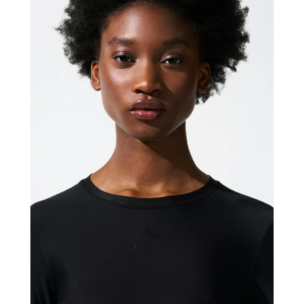 Perfect Moment Compression Base Layer Top in Black, view 4 | Long Sleeve | Coveti