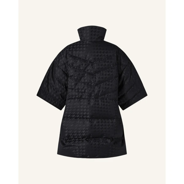 Perfect Moment Cosmo Cape Jacket in Black Houndstooth, view 6 | Jackets | Coveti