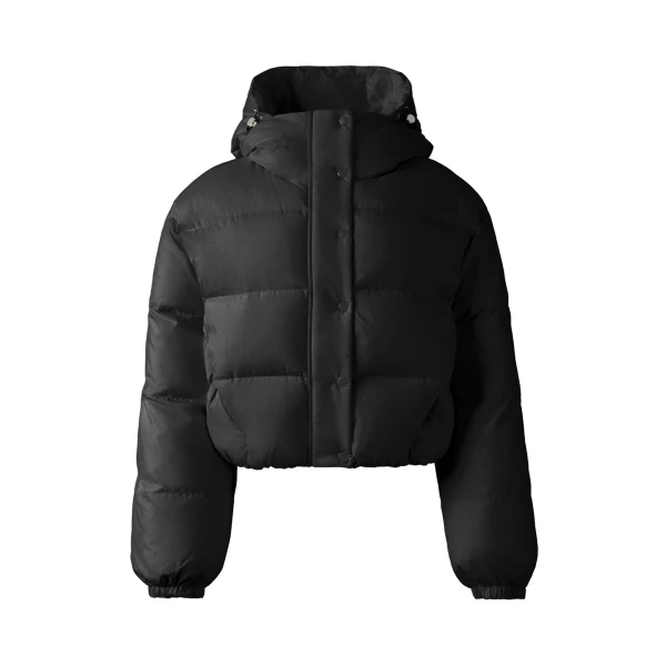 Perfect Moment Down Cropped Puffer Jacket in Black | Jackets | Coveti