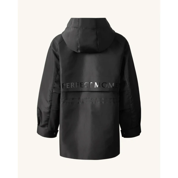 Perfect Moment Drawstring Windbreaker Jacket in Black, view 6 | Jackets | Coveti