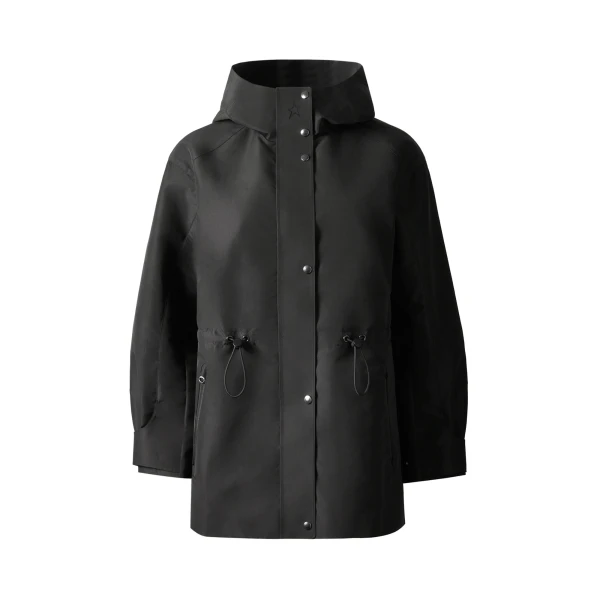 Perfect Moment Drawstring Windbreaker Jacket in Black | Jackets | Coveti