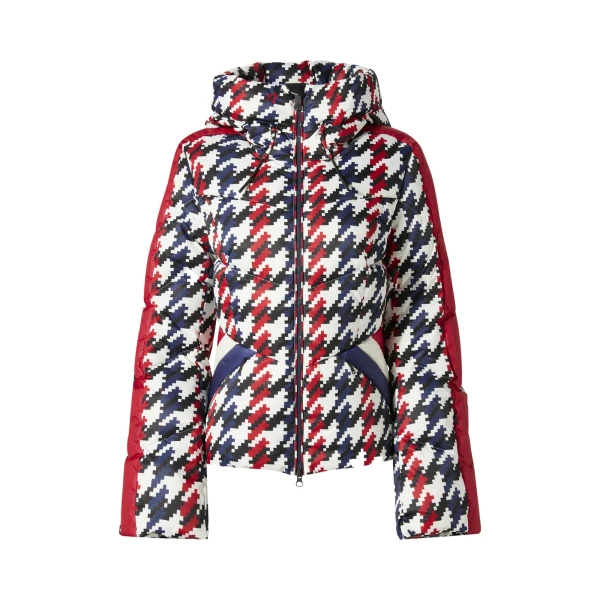 Perfect Moment Duvet Down Ski Jacket in Houndstooth | Jackets | Coveti