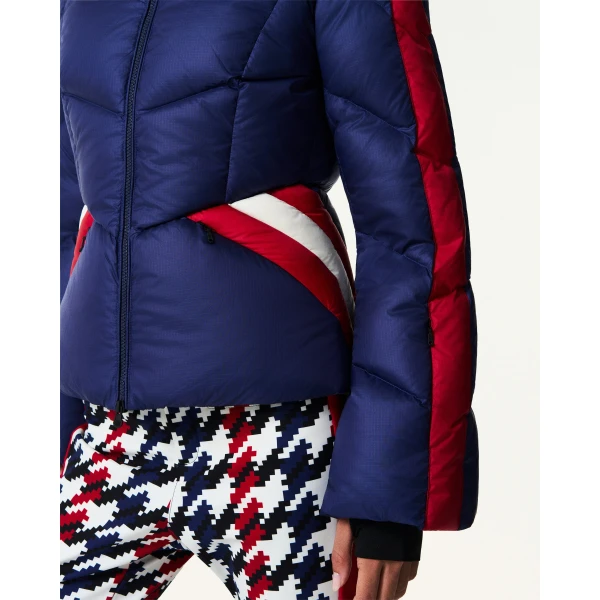 Perfect Moment Duvet Down Ski Jacket in Navy, view 4 | Jackets | Coveti