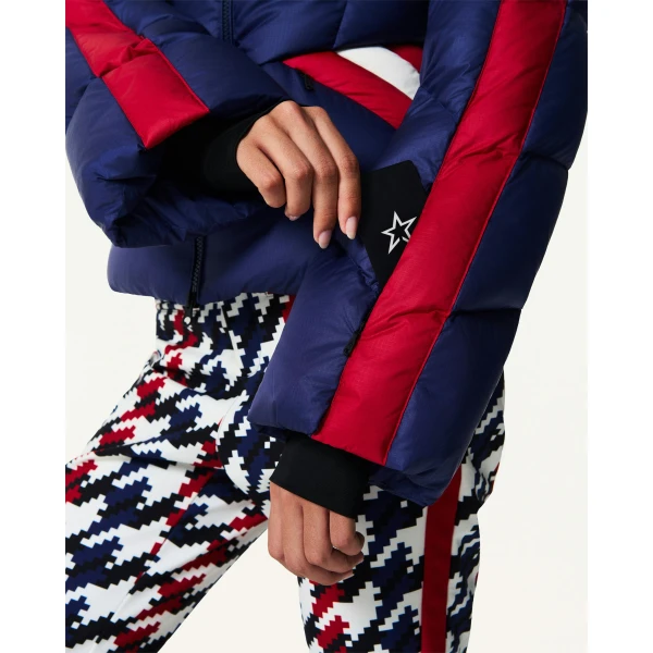 Perfect Moment Duvet Down Ski Jacket in Navy, view 5 | Jackets | Coveti