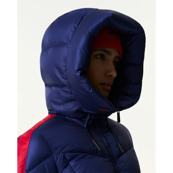 Perfect Moment Duvet Down Ski Jacket in Navy, view 6 | Jackets | Coveti