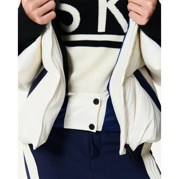 Perfect Moment Duvet Down Ski Jacket in Snow White, view 6 | Jackets | Coveti