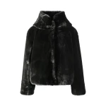 Perfect Moment Faux Fur Hoodie in Black | Jackets | Coveti