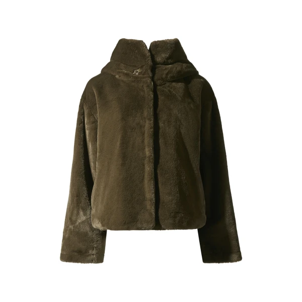 Perfect Moment Faux Fur Hoodie in Brown | Jackets | Coveti