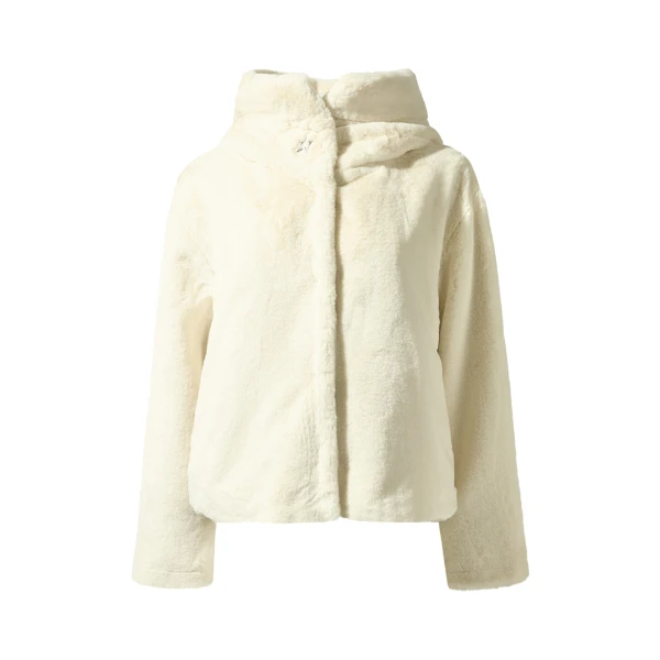 Perfect Moment Faux Fur Hoodie in Snow White | Jackets | Coveti