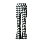 Perfect Moment High-Waist Aurora Flare Ski Pant in Black and White Houndstooth | Pants | Coveti