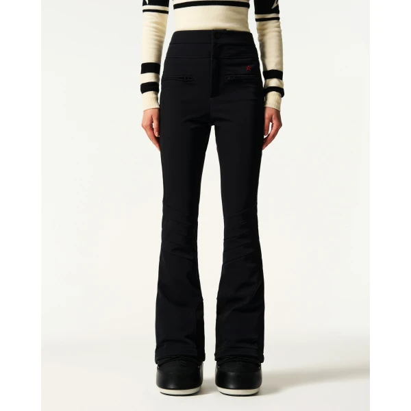 Perfect Moment High-Waist Aurora Flare Ski Pant in Black, view 3 | Pants | Coveti