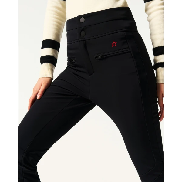 Perfect Moment High-Waist Aurora Flare Ski Pant in Black, view 6 | Pants | Coveti