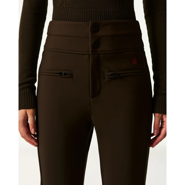 Perfect Moment High-Waist Aurora Flare Ski Pant in Brown, view 6 | Pants | Coveti