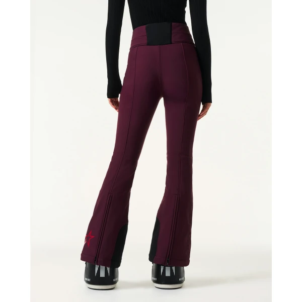 Perfect Moment High-Waist Aurora Flare Ski Pant in Burgundy, view 4 | Pants | Coveti