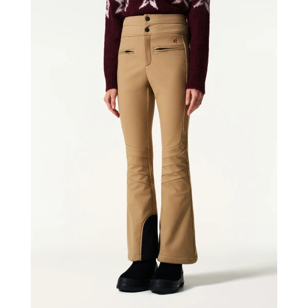 Perfect Moment High-Waist Aurora Flare Ski Pant in Camel, view 2 | Pants | Coveti