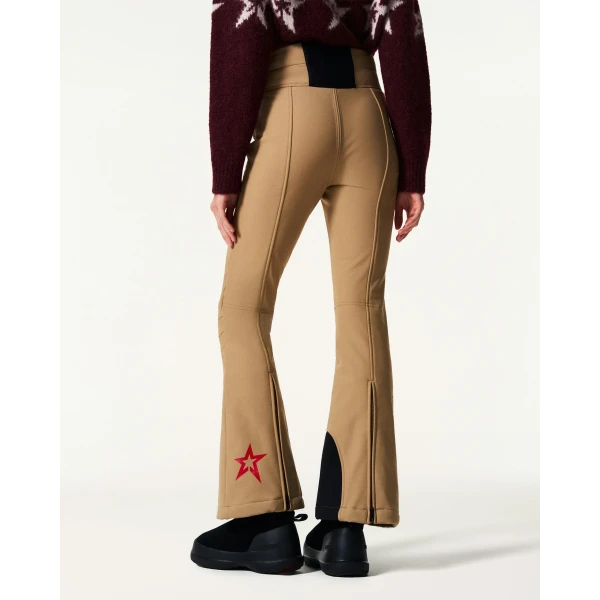 Perfect Moment High-Waist Aurora Flare Ski Pant in Camel, view 3 | Pants | Coveti