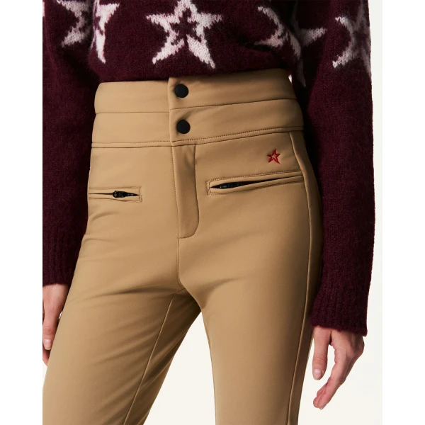 Perfect Moment High-Waist Aurora Flare Ski Pant in Camel, view 4 | Pants | Coveti