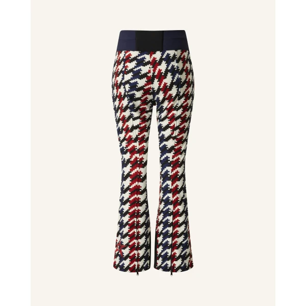 Perfect Moment High-Waist Aurora Flare Ski Pant in Houndstooth, view 6 | Pants | Coveti