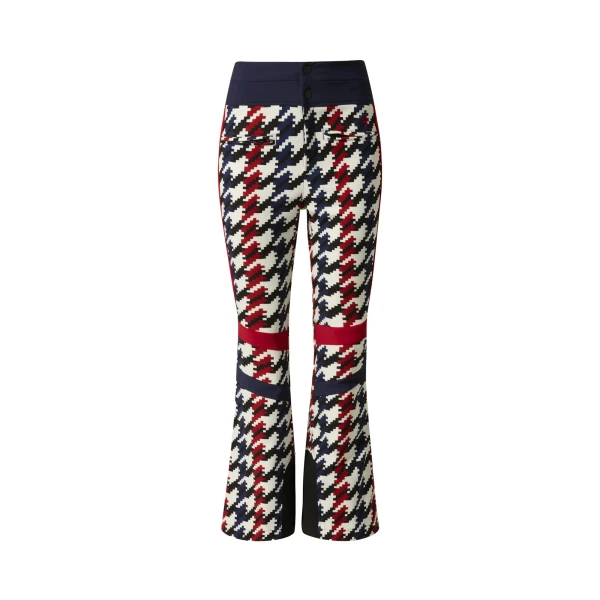 Perfect Moment High-Waist Aurora Flare Ski Pant in Houndstooth | Pants | Coveti