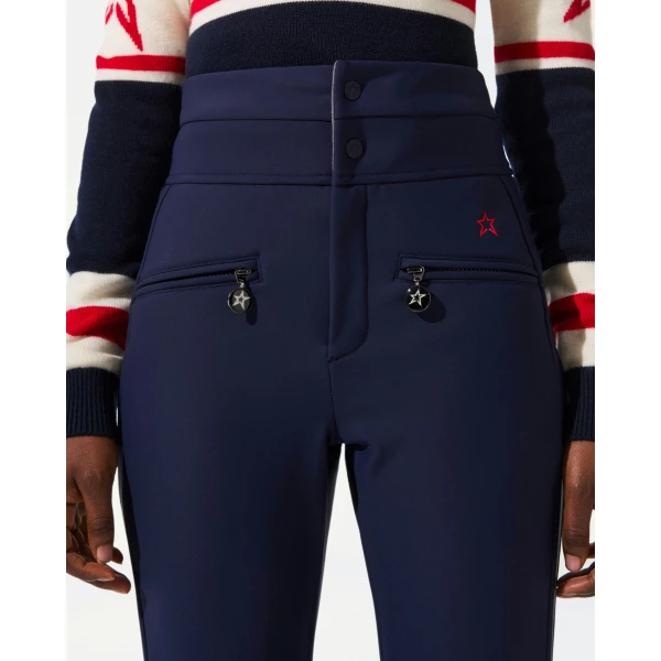 Perfect Moment High-Waist Aurora Flare Ski Pant in Navy 2191, view 5 | Pants | Coveti