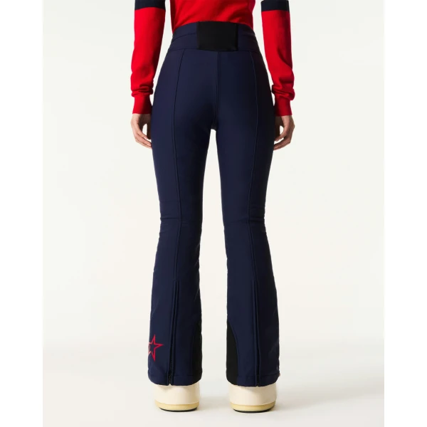 Perfect Moment High-Waist Aurora Flare Ski Pant in Navy, view 4 | Pants | Coveti