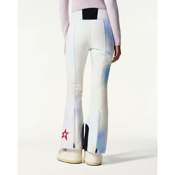 Perfect Moment High-Waist Aurora Flare Ski Pant in Pastel Rainbow, view 4 | Pants | Coveti