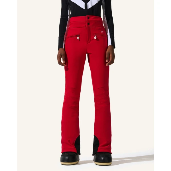 Perfect Moment High-Waist Aurora Flare Ski Pant in Red 1702, view 3 | Pants | Coveti