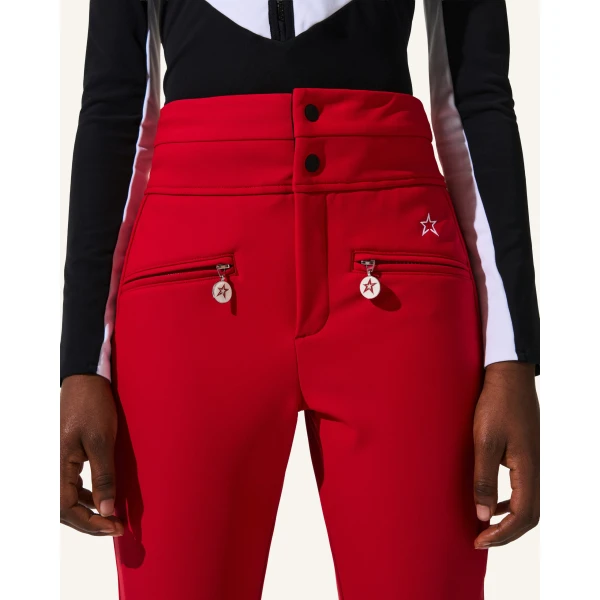 Perfect Moment High-Waist Aurora Flare Ski Pant in Red 1702, view 5 | Pants | Coveti