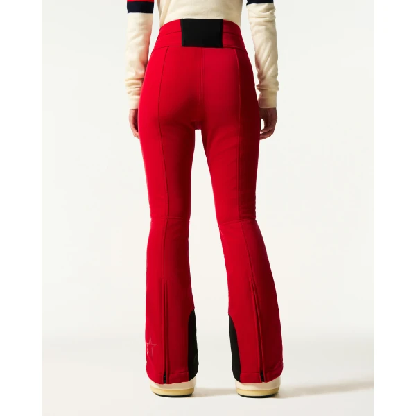 Perfect Moment High-Waist Aurora Flare Ski Pant in Red, view 4 | Pants | Coveti