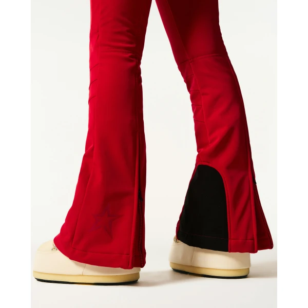 Perfect Moment High-Waist Aurora Flare Ski Pant in Red, view 5 | Pants | Coveti