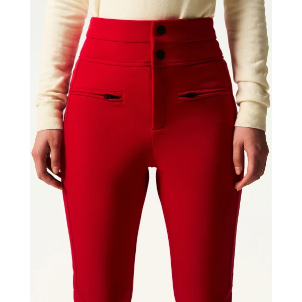 Perfect Moment High-Waist Aurora Flare Ski Pant in Red, view 6 | Pants | Coveti