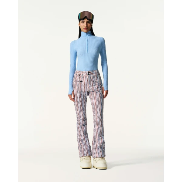 Perfect Moment High-Waist Aurora Flare Ski Pant in Sky Blue, view 2 | Pants | Coveti