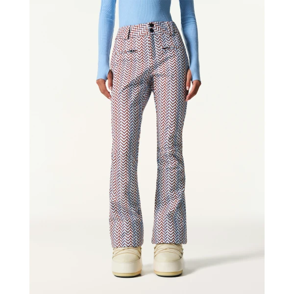 Perfect Moment High-Waist Aurora Flare Ski Pant in Sky Blue, view 3 | Pants | Coveti