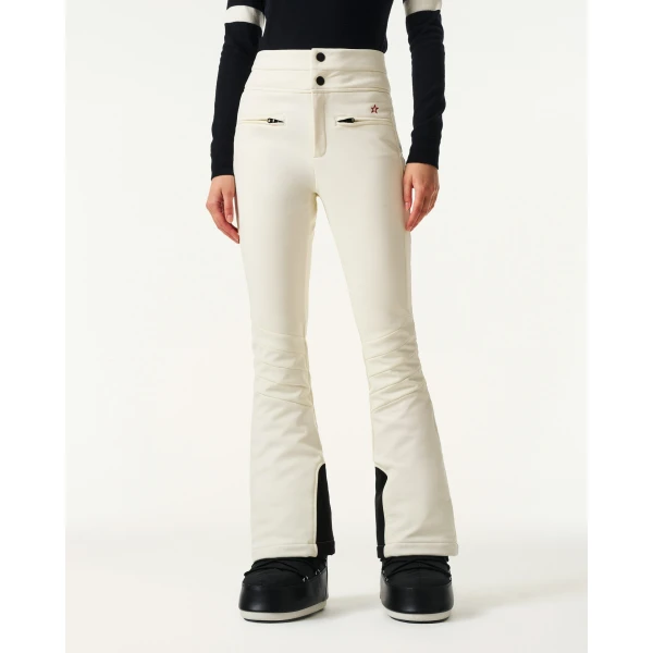 Perfect Moment High-Waist Aurora Flare Ski Pant in Snow White, view 3 | Pants | Coveti
