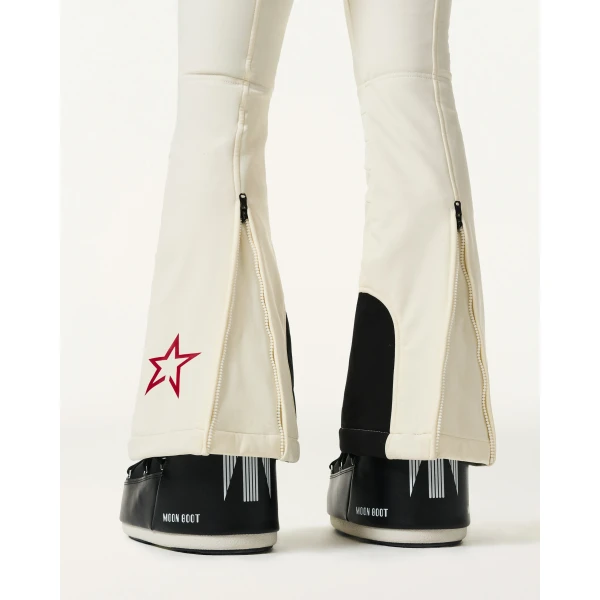 Perfect Moment High-Waist Aurora Flare Ski Pant in Snow White, view 5 | Pants | Coveti