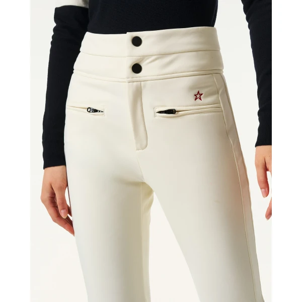 Perfect Moment High-Waist Aurora Flare Ski Pant in Snow White, view 6 | Pants | Coveti