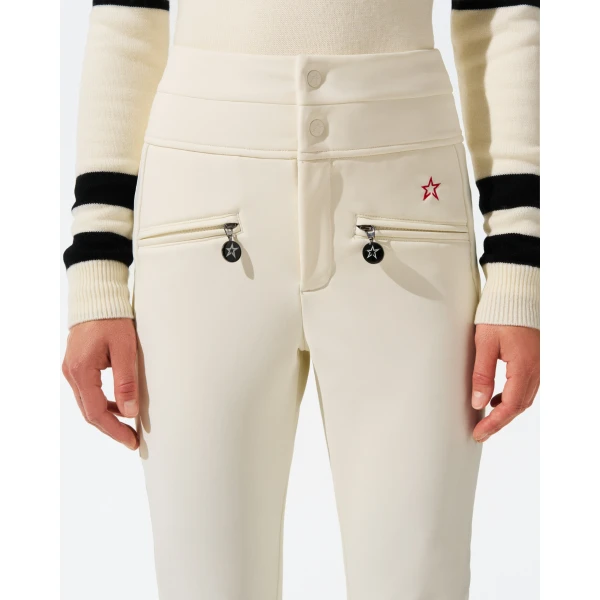 Perfect Moment High-Waist Aurora Flare Ski Pant in White, view 4 | Pants | Coveti