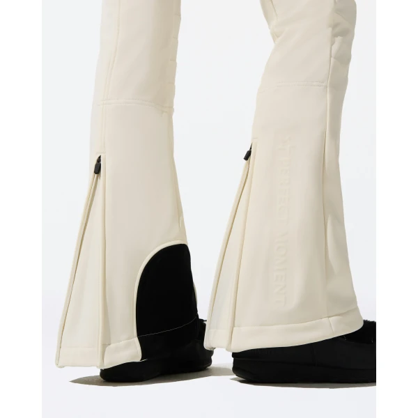 Perfect Moment High-Waist Aurora Flare Ski Pant in White, view 5 | Pants | Coveti