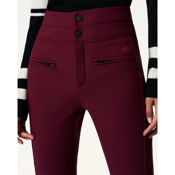 Perfect Moment High-Waist Aurora Flare Ski Pant in Wine 2479, view 5 | Pants | Coveti