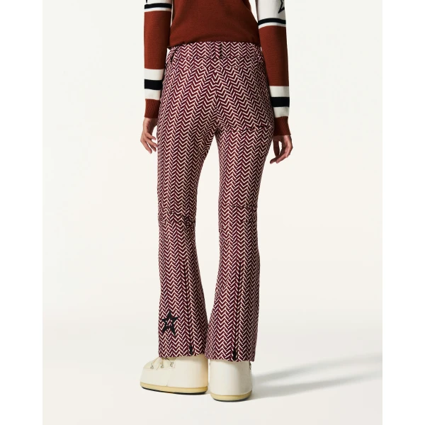 Perfect Moment High-Waist Aurora Flare Ski Pant in Wine, view 4 | Pants | Coveti