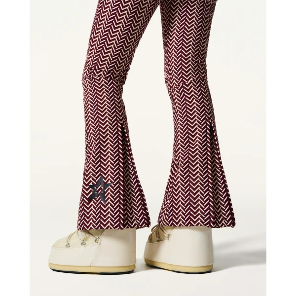 Perfect Moment High-Waist Aurora Flare Ski Pant in Wine, view 6 | Pants | Coveti