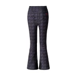 Perfect Moment Houndstooth High-Waist Aurora Flare Ski Pant in Black Houndstooth | Pants | Coveti