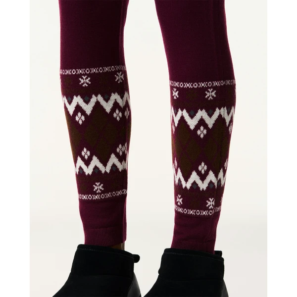 Perfect Moment Intarsia-Knit Merino Wool Jumpsuit in Burgundy, view 5 | Jumpsuit | Coveti