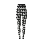 Perfect Moment Jacquard Base Layer Legging in Black and White Houndstooth | Leggings | Coveti
