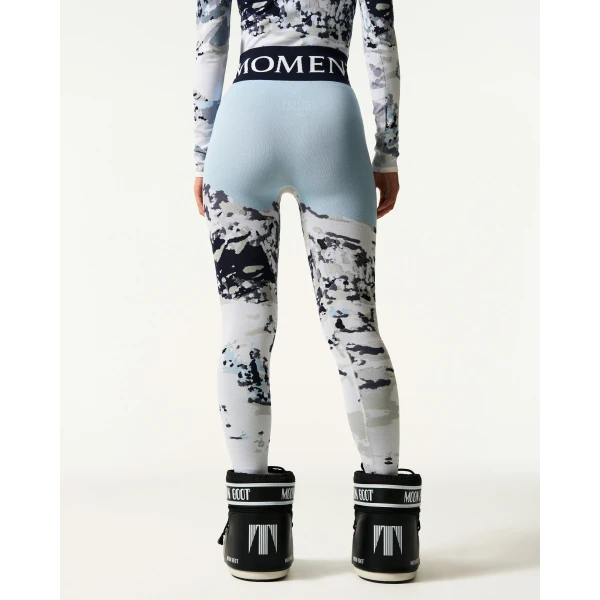 Perfect Moment Jacquard Base Layer Legging in Landscape, view 4 | Leggings | Coveti