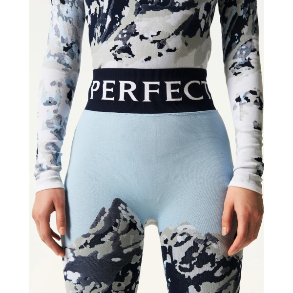 Perfect Moment Jacquard Base Layer Legging in Landscape, view 5 | Leggings | Coveti