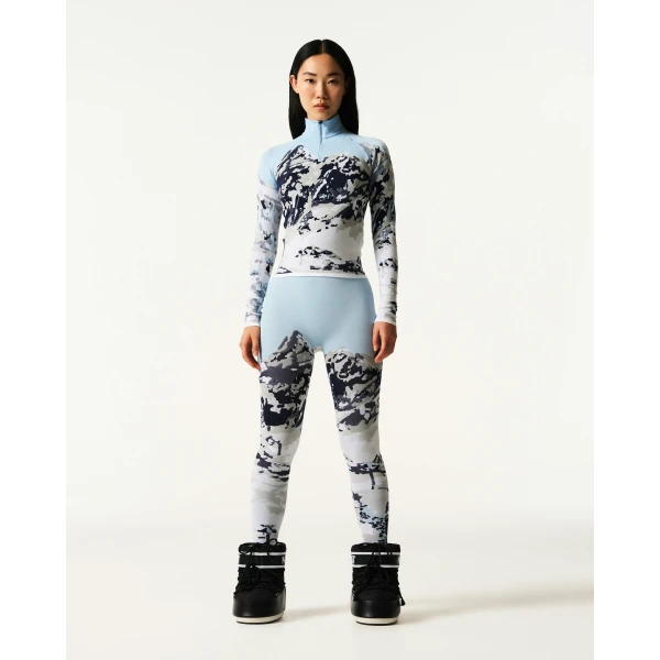 Perfect Moment Jacquard Base Layer Top in Landscape, view 2 | Long Sleeve | Coveti