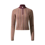 Perfect Moment LA Tour Merino Wool 1/4 Zip Sweater in Burgundy | Sweaters | Coveti